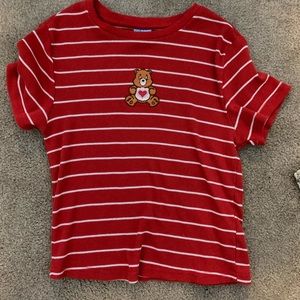 Red Care Bear Crop top